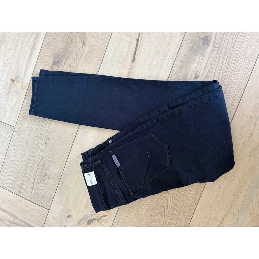 Hudson Blair High Rise Super Skinny Crop Jeans Indigo Blue Womens 25